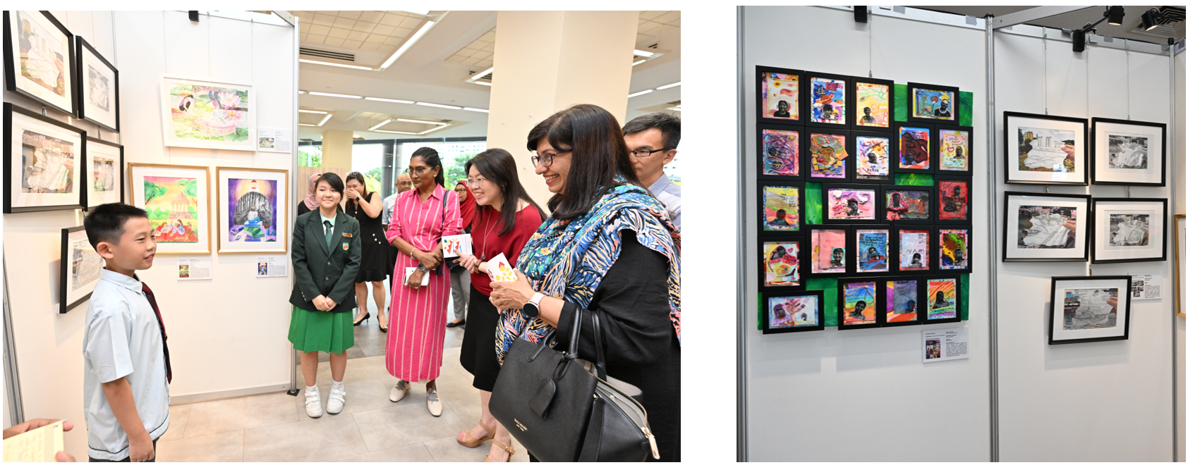 Greenwood students sharing at N5 Cluster Exhibition 2024 in collaboration with Woodlands Regional Library